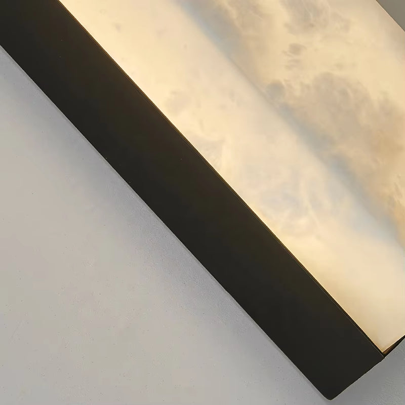 Cuboid Alabaster Wall Sconce Lamp LED Modern Rectangular Hanging Light for Living Room,Balcony,Terrace