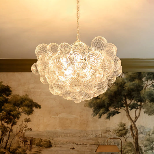 Aurelia Swirl Glass Bubble Chandelier