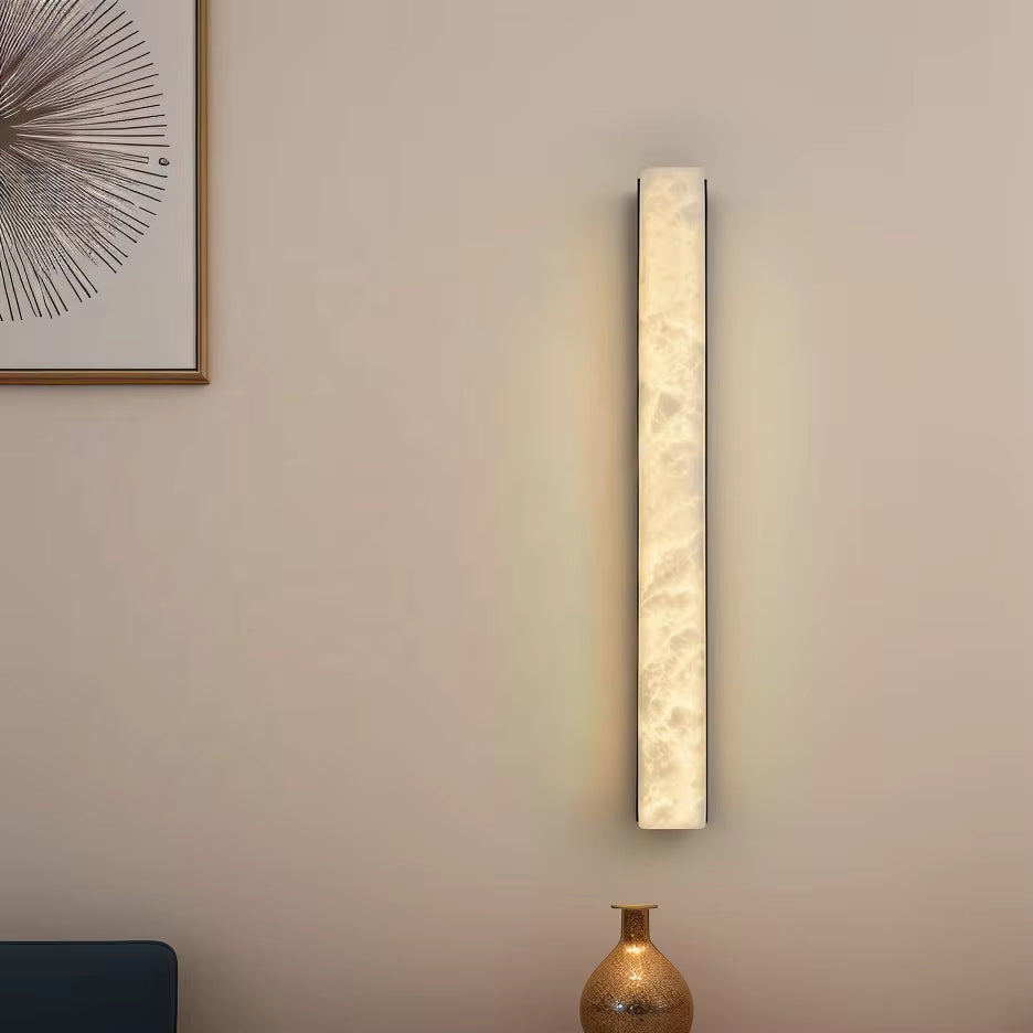 Cuboid Alabaster Wall Sconce Lamp LED Modern Rectangular Hanging Light for Living Room,Balcony,Terrace