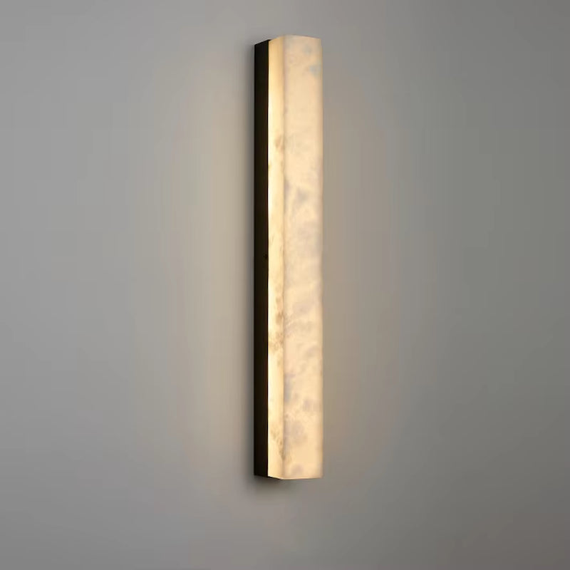 Cuboid Alabaster Wall Sconce Lamp LED Modern Rectangular Hanging Light for Living Room,Balcony,Terrace