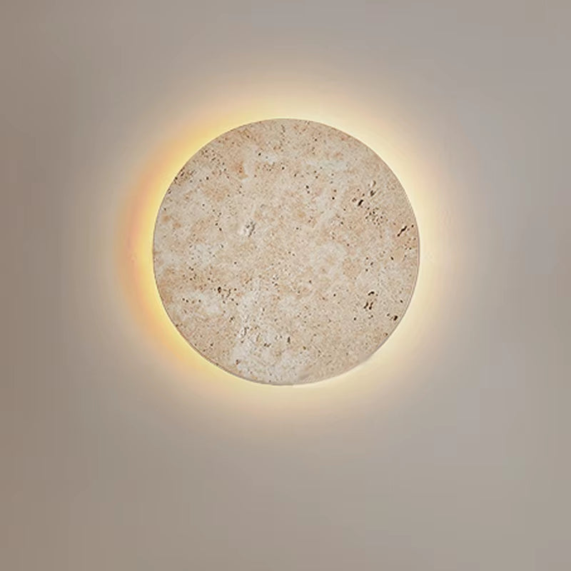 Natural Travertine Handmade Luxury Indoor Wall Lamp Eco-Friendly LED Decor Bedroom Bedside Living Room