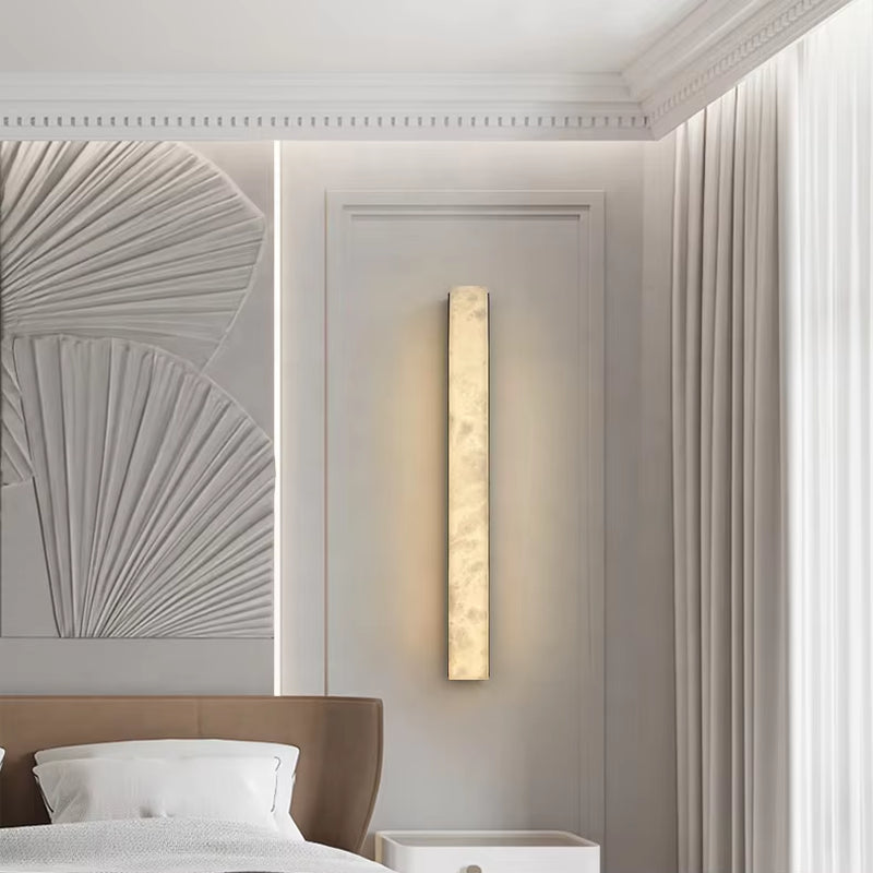 Cuboid Alabaster Wall Sconce Lamp LED Modern Rectangular Hanging Light for Living Room,Balcony,Terrace