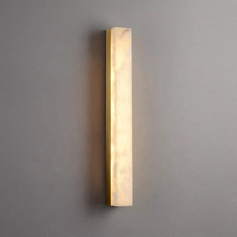 Cuboid Alabaster Wall Sconce Lamp LED Modern Rectangular Hanging Light for Living Room,Balcony,Terrace