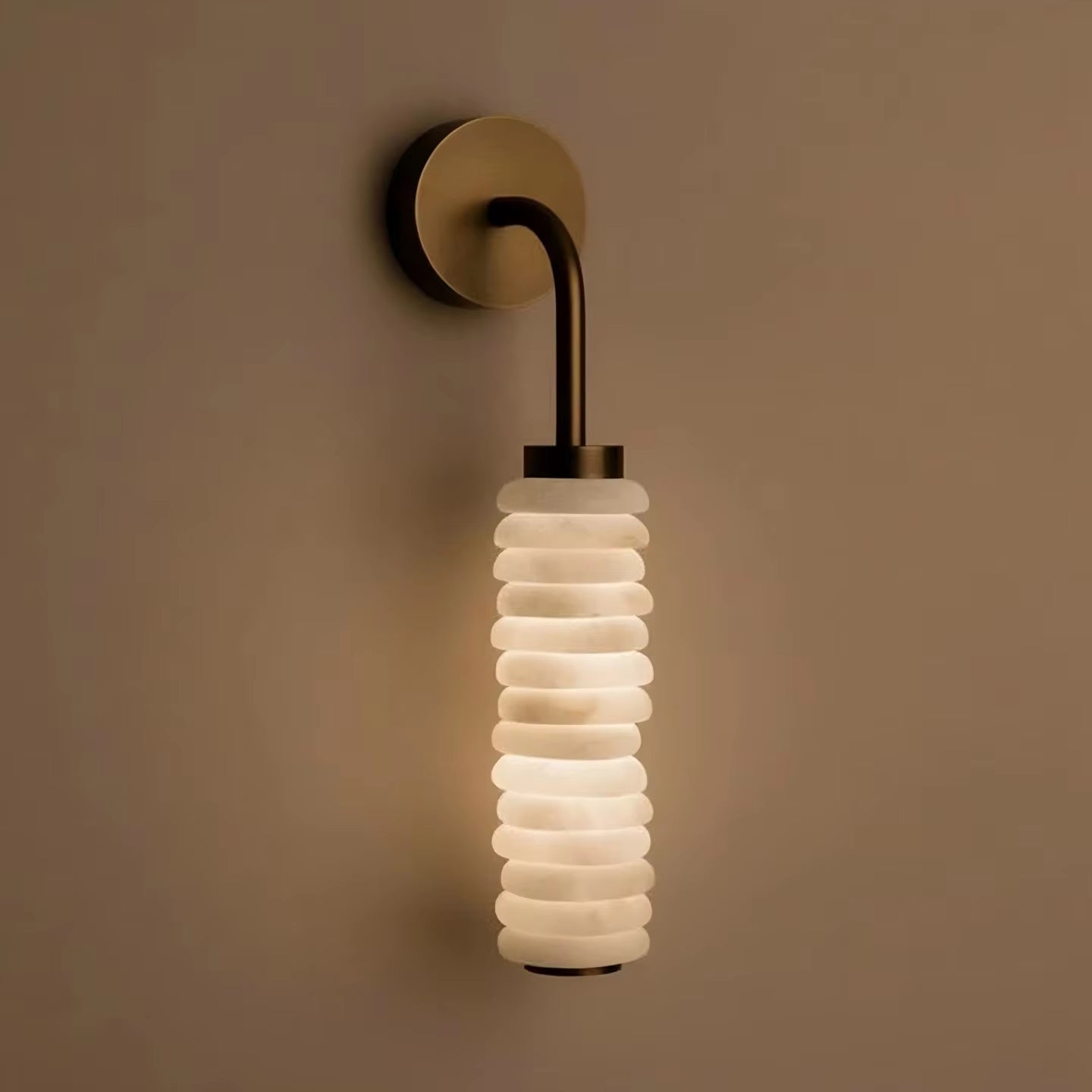 Luxury Natural Copper Alabaster Wall Sconce Modern LED Wall Lamp Designer Decorative Lighting Hotel Corridor Villa